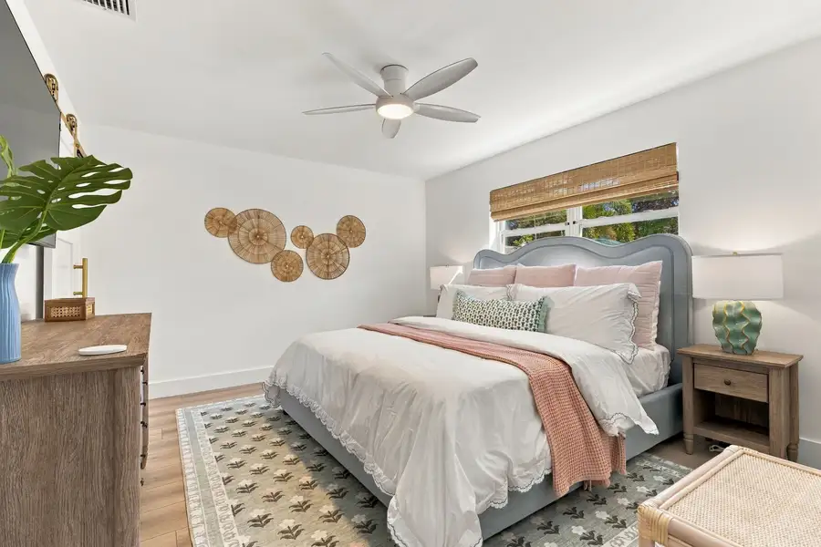 Primary bedroom with king bed